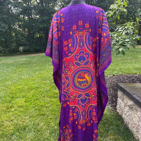 NWT Sante Beautiful Long Lightweight Kaftan Dress One Size - Picture 5 of 8